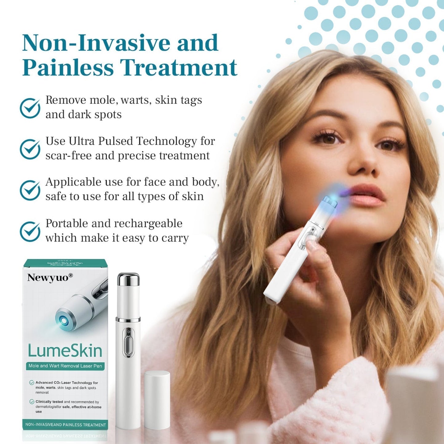 Newyuo® LumeSkin Mole and Wart Removal Laser Pen